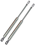 Built Like A Tank 316 Stainless Steel Gas Strut With Smooth Soft Close Dampers For Cabinet Hatches And Heavy Storage Doors Premium Eyelet Joint Hydraulic Lift Made In The Usa, two stainless steel gas springs.