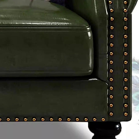 20-Piece Pack Antique Brass Upholstery Tacks give your drum sofa a killer retro vibe with decorative nail pins on chair arm.