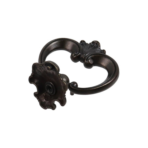 4 Pack Vintage Ring Pulls Zinc Alloy Cabinet Drawer Pulls With Antique Brass Finish, shown individually against a white background