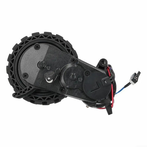 Close-up of left wheel from Wheel Module Set For N8 Series Robot Vacuum Replacement Left And Right Wheels Ozmo 950 Drive Gear