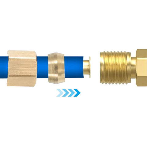 Brass Compression Fittings Set, 30 Piece All-In-One Kit With Sleeves, Ferrules, Inserts, And Nuts For Fast, Secure Connections
