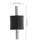4 Pack Rubber Vibration Isolator Mounts With Galvanized Steel M6x18 Studs For Quiet Stable Operation On Fitness Equipment Bikes Air Compressors And Engineering Gear With Easy Install And No Fuss Vibration Reduction, black rubber mount 2.3 in x 0.9 in