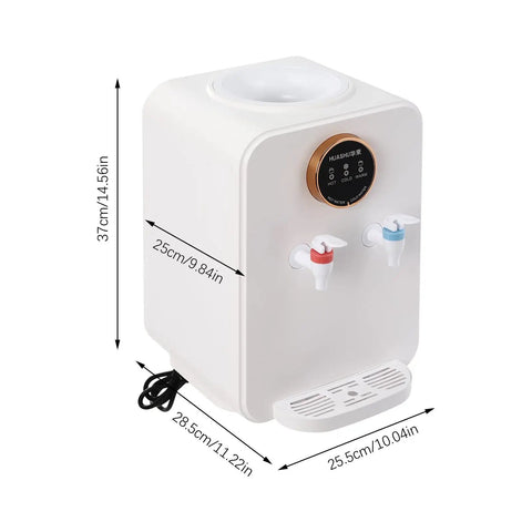Countertop Water Cooler Dispenser For Home Or Office, Top Loading Hot And Cold Water, Fits 1.19 To 4.99 Gallon Jugs, LED Indicators