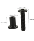 Tough As Nails M6x25 Stainless Steel Binding Post Screws For Leather Bags And Saddle Work, showing measurements and details.