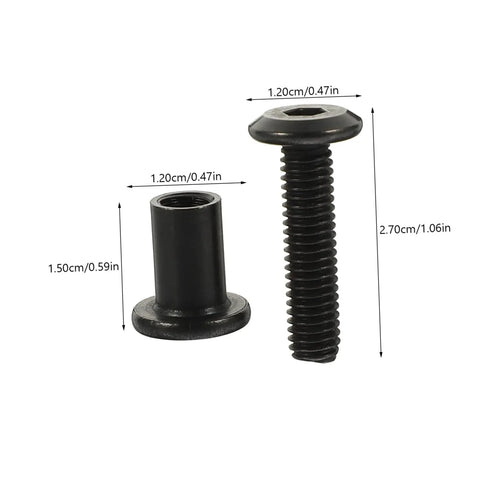 Tough As Nails M6x25 Stainless Steel Binding Post Screws For Leather Bags And Saddle Work, showing measurements and details.