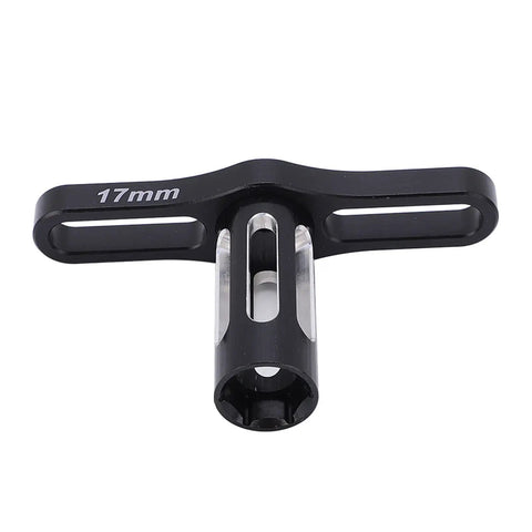 17mm Hex Nut Sleeve Wrench T Handle Aluminum Tool for 1/10 and 1/8 RC Cars Durable Corrosion Resistant Wheel Nut Removal Tool