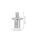 Close-up of single aluminum blind rivet from Aluminum Blind Rivets Kit 200 Piece With Dome Drive Heads For Quick Strong Stable Fastening.