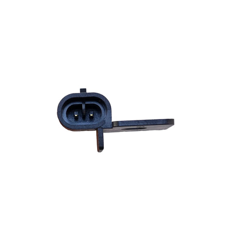 AITKEN ambient air temperature sensor connector, two-pin blue plastic housing with mounting tab.