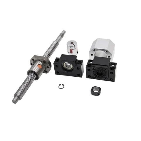 Premium SFU1204 Ballscrew Kit 1000mm Length C7 Grade with Single Ball Nut, BKBF10 Support, DSG12H Housing, And Flexible Coupler For CNC Router Parts Build. ballscrew kit parts