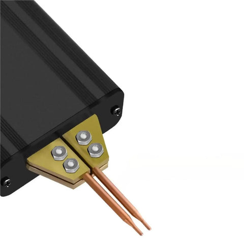 Close-up of Handheld Spot Welder For Nickel Sheets 0.1 To 0.2 Mm Portable Welding Tool With Adjustable Power