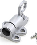 Heavy Duty Aluminum Sliding Door Spring Loaded Barrel Bolt Lock with screws, designed for secure sliding door operation.