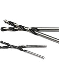 Kickass Heavy Duty Twist Drill Bit With Tricuspid Brad Point Tip for clean, precise rubberwood boring, showcasing straight shank.