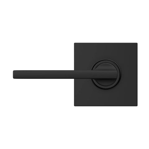 Latitude Collins Passage Lever For Interior Hall And Closet Matte Black Finish Ideal For 1 3/8 To 1 3/4 Inch Doors Right Or Left Swing