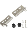 Image of 2 Pack Heavy Duty Hidden Pivot Door Hinges With Bushing for Wooden Doors Drawers Cabinets Wardrobe Closets And Furniture Hardware Black Finish
