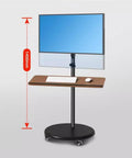 Level Up Your Daily Grind With This Dual Monitor Gas Spring Stand Featuring Height Adjustable Rolling Base and Integrated Keyboard Tray.