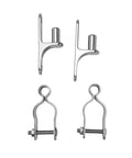 Heavy Duty Gate Hinges Set In 304 Stainless Steel For Wood And Chain Link Fences One And Three Eighths Inch Wide Wall Mounted Hinge Kit