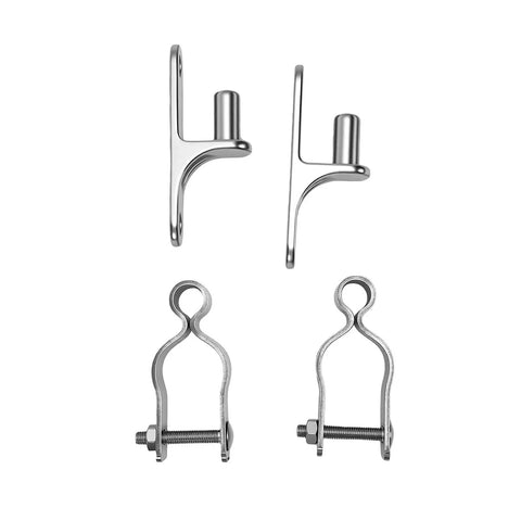 Heavy Duty Gate Hinges Set In 304 Stainless Steel For Wood And Chain Link Fences One And Three Eighths Inch Wide Wall Mounted Hinge Kit