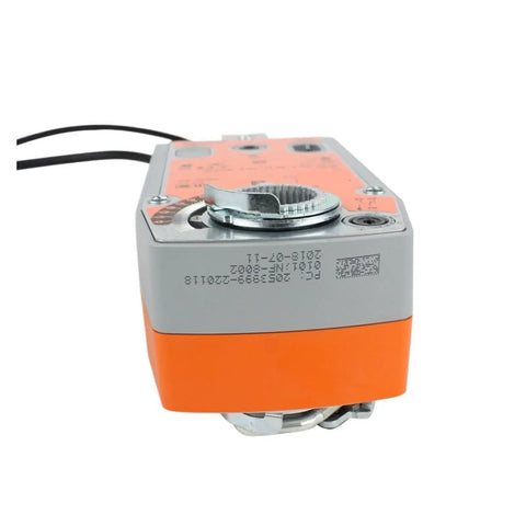 Heavy Duty Hvac Rotary Damper Actuator With Fail Safe Motorized Control, 24 Volt Ac Power, 10 Nm Torque, top view with wiring.
