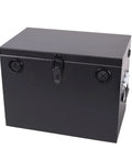 Tough As Nails Lockable Steel Battery Box Adjustable Heavy Duty Marine Rv Car Relocation Kit Waterproof front view with latch.