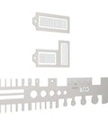Photo Etched Hobby Etching Kit With Stainless Steel Sheet Bender Tool And Ruler For Model Building, two auxiliary tools displayed.
