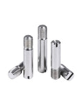 Stainless Steel Slotted Cylindrical Pin Dowel Set, 5 Pcs, Threaded Male Locating Pins M2 To M8, 14mm Diameter, 5 To 50mm Length, 304 Grade