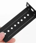 Heavy Duty Keyboard Slide Rails With Black Protective Base And Rock Solid Stainless Steel Extended Rail Connector Side Mount Drawer Brackets For Keyboard And Computer Accessories black side-mount bracket