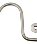 Goose Neck Shower Arm Extension in Stainless Steel with Brushed Nickel Finish, 6 Inch Rise, flange side view