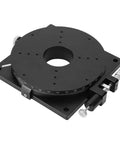 Pro Grade Manual Rotation Stage 0.01mm Precision 360 Degree Rotating Sliding Stage 160mm By 30mm For Fine Tuning CNC Milling Microphotography And Camera Angles Aluminum Black Anodized top view