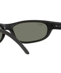 Predator Rectangular Sunglasses For Men Matte Black Full Rim Frames With Polarized Green Lenses 60 mm Wide Dope UV Protection