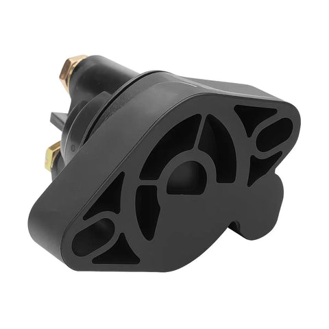 Built Like A Tank 12 Volt Car Start Solenoid Relay durable two terminal starter switch close-up view, black plastic design.