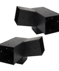 4x4 Post Pergola Bracket Set With Slanted Roof Support For Backyard Patio Builds Left 15 Degrees Right 15 Degrees Includes 3 Way And Unidirectional Brackets