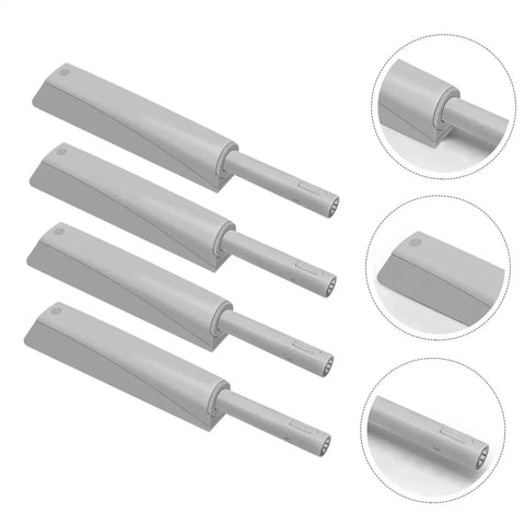 4 Piece Cabinet Push Open Latch Set Bringing Zero Drama Touch To Open Hidden Rebounder Hardware For Bedroom Bathroom Doors Tough Plastic Finger Catch That Silences Cabinet Doors And Looks Clean Always