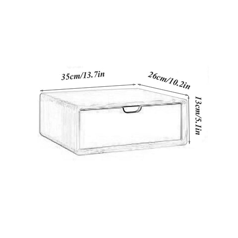 Solid Wood Desk Drawer Cabinet Organizer For Office And School Supplies, A4 File Storage, dimensions 35x26x13cm