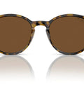 Low Bridge Fit Round Sunglasses In Havana On Transparent Frame With Brown Polarized Lenses 54 mm For High Cheekbones And UV Protection Everyday Cool Street Style