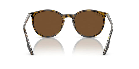 Low Bridge Fit Round Sunglasses In Havana On Transparent Frame With Brown Polarized Lenses 54 mm For High Cheekbones And UV Protection Everyday Cool Street Style