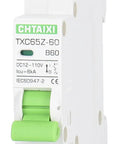 Image of a 12V To 110V DC Miniature Circuit Breaker 60 Amp One Pole Battery Protector for Solar Panel Systems and RVs B60.