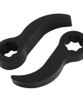 Two Pack Pry Bar Wrench Adapter Heads For Half Inch Drive Ratchet Adjustable Angle With 8 Point Square Drive Split Design For Tight Spaces