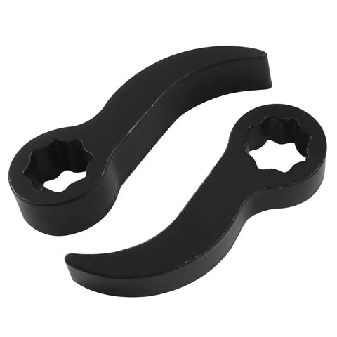 Two Pack Pry Bar Wrench Adapter Heads For Half Inch Drive Ratchet Adjustable Angle With 8 Point Square Drive Split Design For Tight Spaces