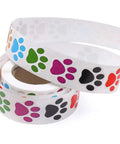 Dog Paw Print Stickers Roll 500 Self Adhesive Paw Labels Colorful Animal Shape Wall Decals Perfect For Vet Tech Gifts Classroom Decor