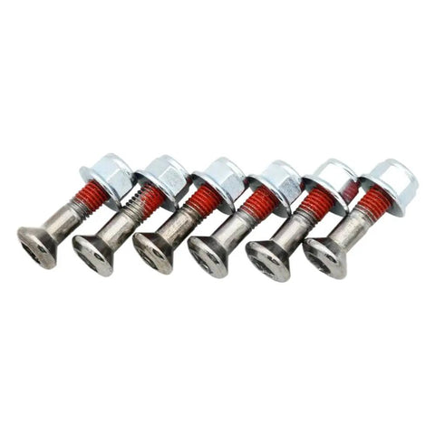 Beefy M8 Sprocket Bolt Kit With Nuts And Washers For Off Road Motorcycles Galvanized M8 X 1 25 Bolts For Secure Chain Wheel Install Built Tough And Ready Universal Fitment For Dirt Bikes And Trail Runners. six galvanized M8 sprocket bolts with nuts and washers