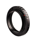 M42 T Ring Adapter For Nikon DSLR Cameras With Beefy Aluminum Build And Smooth Oxide Finish, side view