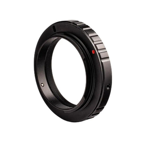 M42 T Ring Adapter For Nikon DSLR Cameras With Beefy Aluminum Build And Smooth Oxide Finish, side view