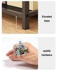Heavy Duty 5 Tier Shoe Rack For Entryway And Closet showing elevated base and quality hardware for stability and ease of setup.