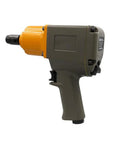 Greasers Dream Half Inch Double Ring Pneumatic Impact Wrench air tool with orange casing and gray grip for auto repair.
