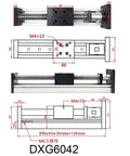 All In One Motor Sliding Table Linear Motion Stage With SFU1605 Ballscrew Nema 23 57mm Stepper 300mm Travel CNC DIY Kit diagrams