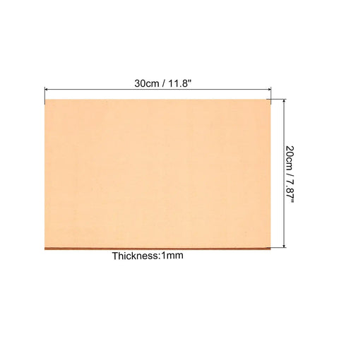 Copper PCB Board 2 Pack 20x30cm Double Sided Copper Clad Circuit Board Laminate Blank Prototyping Board 1mm Thick Fiberglass
