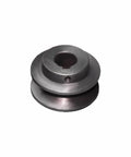 Beefy Cast Iron V Belt Pulley With V Groove For Compressors Table Saws And Woodworking Machines 14mm Shaft 0.55 Inch Precision Groove For High Load Power Transmission cast iron pulley, front view