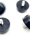 10-24 Thread Rubber Feet Bumpers 1 Inch Round Screw In Equipment Spacers With Galvanized Steel Stud Leveling Feet For Tables Machinery Cabinets Water Resistant Indoor Outdoor Use Non Marring Noise Dampening Soft Anti Slip 4 Pack