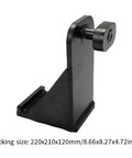 Heavy Duty Steel Container Jack Lug Leveler For Freight Smooth Hydraulic Lifting attachment, side view, black steel, 220x210x120mm.
