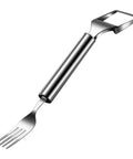 2-In-1 Watermelon Slicer And Fork, Premium Stainless Steel Cube Cutter Tool For Melon, Dual-Ended 10.2 Inch Fruit Slicer